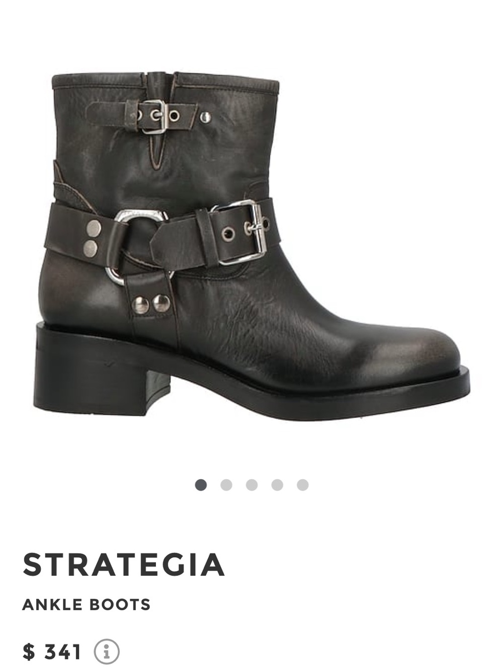 Biker boots Leather made in Italy.